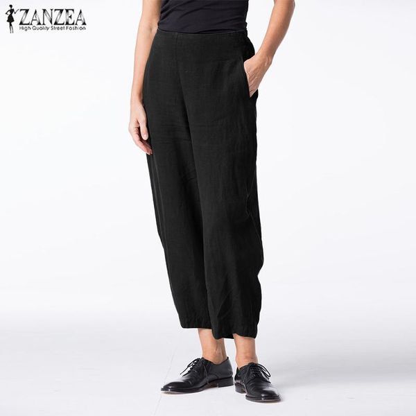 women's pants & capris zanzea solid harem womens cotton linen trousers female elastic waist pantalon casual pockets streetwear bottoms, Black;white
women's pants & capris zanzea solid harem womens cotton linen trousers female elastic waist pantalon casual pockets streetwear bottoms, Black;white