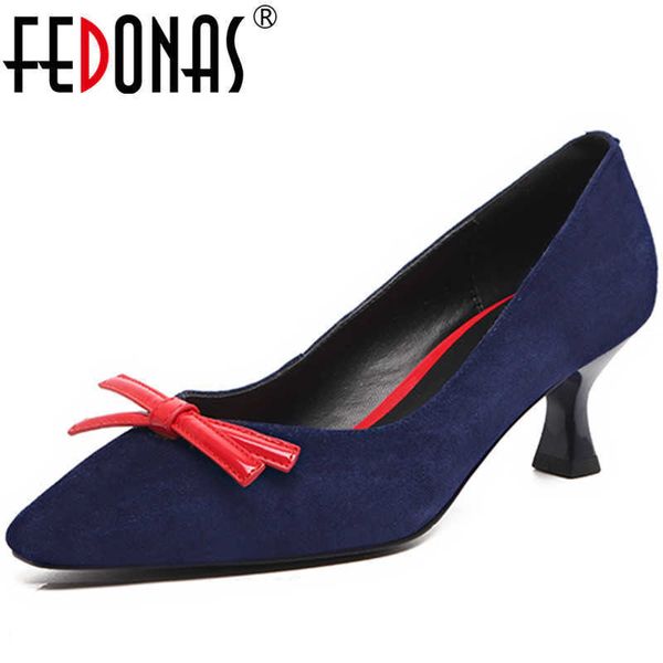 women kid suede pumps butterfly knot thick heels spring summer working shoes shallow pointed toe woman 210528, Black
women kid suede pumps butterfly knot thick heels spring summer working shoes shallow pointed toe woman 210528, Black