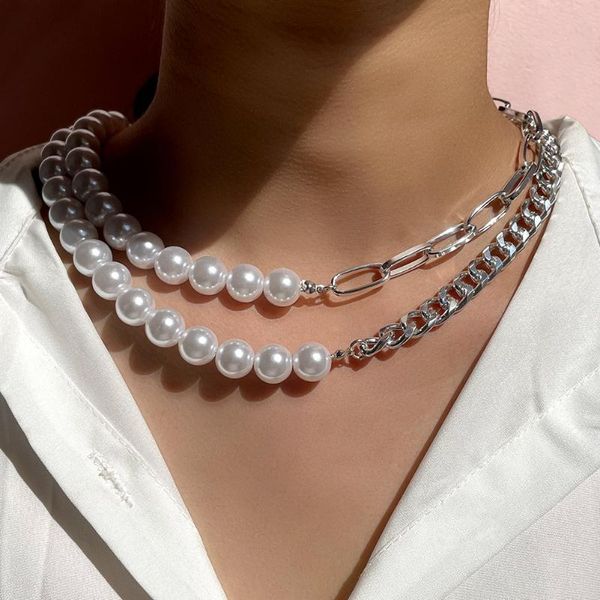 chokers simple design asymmetry pearl beaded choker silver color metal chain necklace for women female party elegant wedding jewelry, Golden;silver
chokers simple design asymmetry pearl beaded choker silver color metal chain necklace for women female party elegant wedding jewelry, Golden;silver