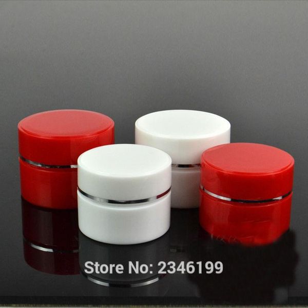 storage bottles & jars 15g 15ml round plastic cream jar, red white color with line cosmetics skin care 30pcs/lot
storage bottles & jars 15g 15ml round plastic cream jar, red white color with line cosmetics skin care 30pcs/lot