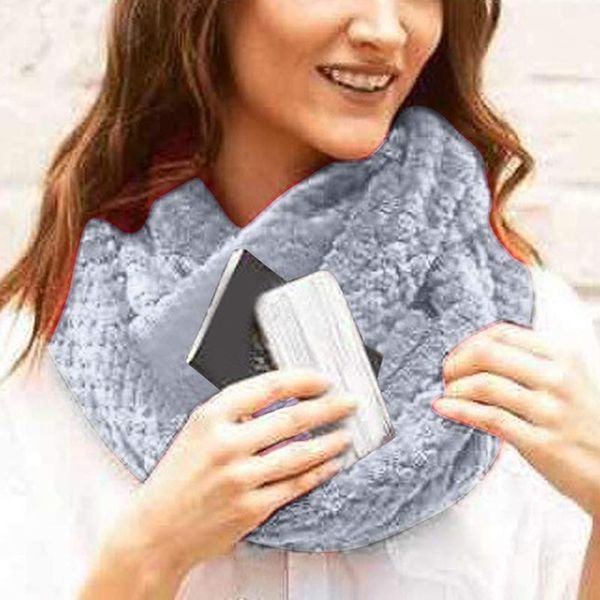scarves knitted infinity scarf lovers winter warm loop zippered secret pocket shawl ring, Blue;gray
scarves knitted infinity scarf lovers winter warm loop zippered secret pocket shawl ring, Blue;gray