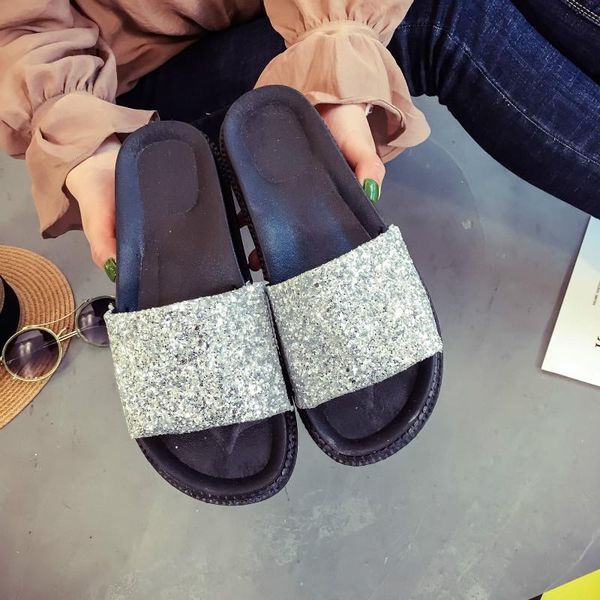 slippers womens summer glitter bling slide flat slipper shoes lady party low heel comfortable breathable sandals, Black
slippers womens summer glitter bling slide flat slipper shoes lady party low heel comfortable breathable sandals, Black