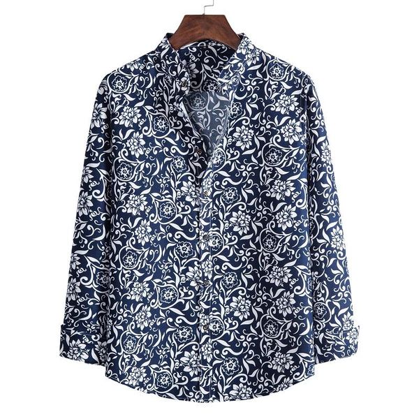 men's casual shirts autumn long sleeve floral for men slim fit flower print fashionable est clothing, White;black
men's casual shirts autumn long sleeve floral for men slim fit flower print fashionable est clothing, White;black