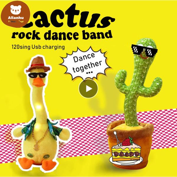 wholesale 2021 dancing cactus electric plush toy singing 120 songs dancing and twisting duck luminous voice interaction plush toys for kid g 
wholesale 2021 dancing cactus electric plush toy singing 120 songs dancing and twisting duck luminous voice interaction plush toys for kid g