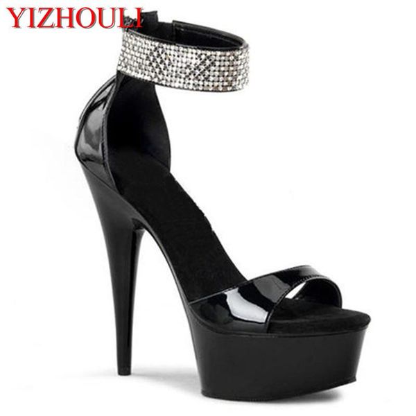 dress shoes ultra-high heel rhinestone shoes, 15 cm nightclub dance 6 inches runway model performance sandals, Black
dress shoes ultra-high heel rhinestone shoes, 15 cm nightclub dance 6 inches runway model performance sandals, Black