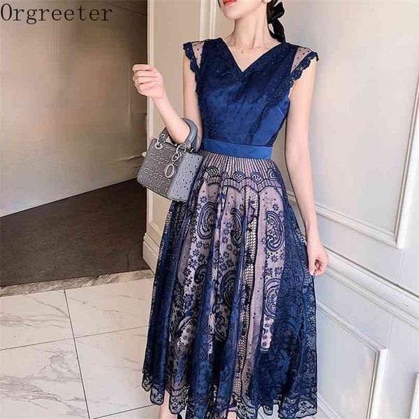 retro elegant ladies long lace dress female summer v-neck sleeveless embroidery patchwork tank women clothing 210602, Black;gray
retro elegant ladies long lace dress female summer v-neck sleeveless embroidery patchwork tank women clothing 210602, Black;gray