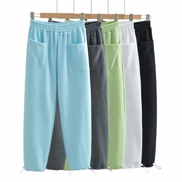 women's pants & capris fashion high waist elastic solid color beam mouth casual womens sports leisure trousers sweatpants trend, Black;white
women's pants & capris fashion high waist elastic solid color beam mouth casual womens sports leisure trousers sweatpants trend, Black;white