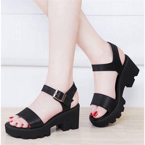 sandals summer cool women platform and ladies heels 2021 waterproof, Black
sandals summer cool women platform and ladies heels 2021 waterproof, Black