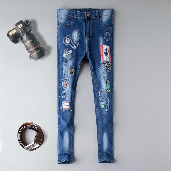 2021 new patch jeans ny casual cotton classic ripped denim for men straight slim fit plus distressed harajuku biker jean xtjv, Black
2021 new patch jeans ny casual cotton classic ripped denim for men straight slim fit plus distressed harajuku biker jean xtjv, Black