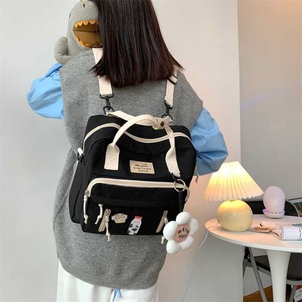korean style canvas small mini backpack for women bag for school girl flower female small schoolbag badge backpack 211025
korean style canvas small mini backpack for women bag for school girl flower female small schoolbag badge backpack 211025