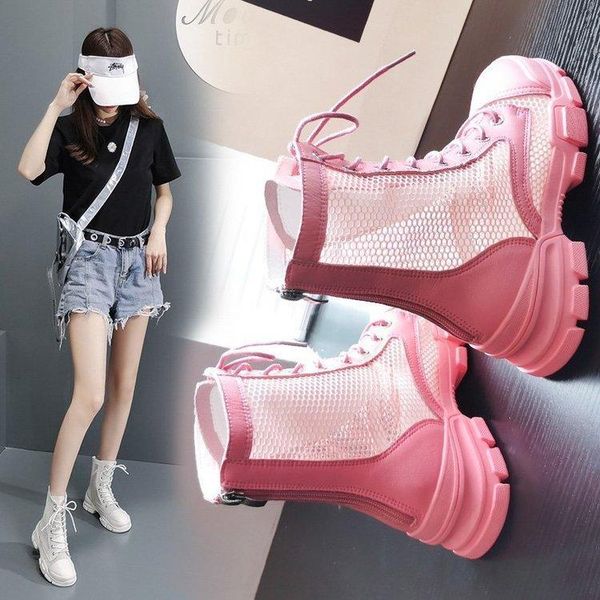 boots air permeability women package mail 2021 summer mesh red women's fashion trend thick bottom tie up single boot, Black
boots air permeability women package mail 2021 summer mesh red women's fashion trend thick bottom tie up single boot, Black