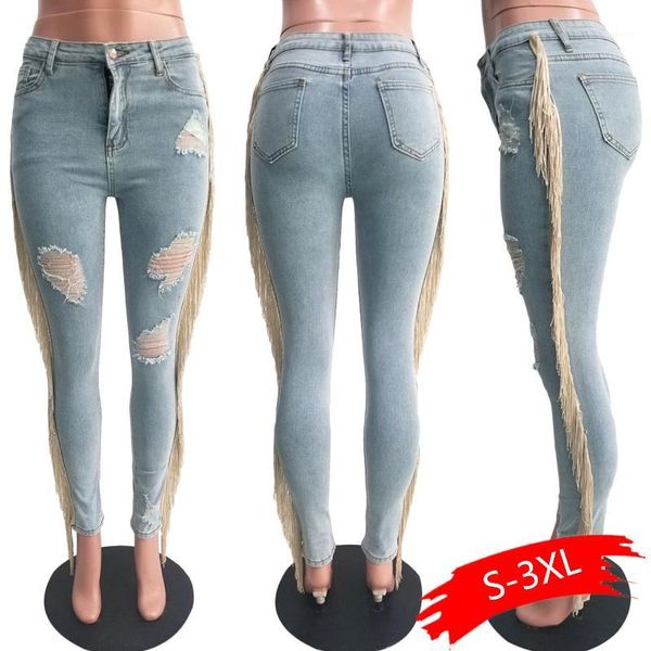 pencil jeans with tassel 2019 women summer autumn hole high waist casual zipper side splicing denim shorts fashion pants1, Blue
pencil jeans with tassel 2019 women summer autumn hole high waist casual zipper side splicing denim shorts fashion pants1, Blue