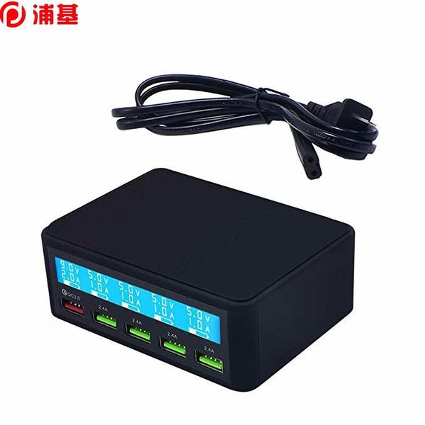 2pcs/lot qc 3.0 quick charger portable multi 5 port usb lcd display 50w fast carregador for iphone xiaomi huawei power bank
2pcs/lot qc 3.0 quick charger portable multi 5 port usb lcd display 50w fast carregador for iphone xiaomi huawei power bank