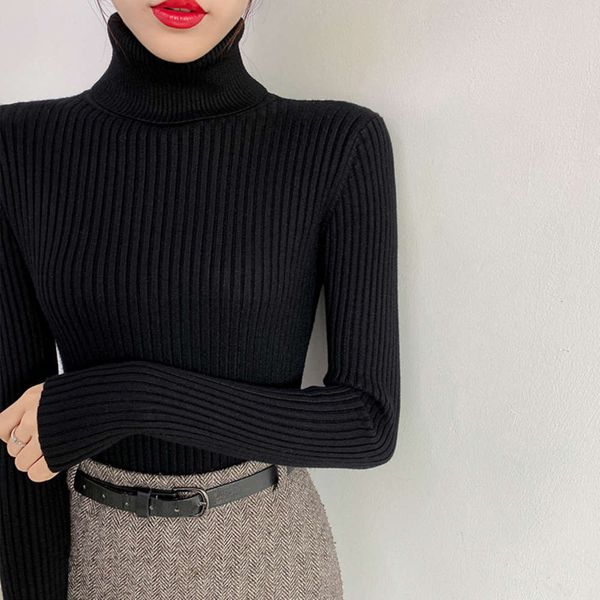 2021high collar sweater bottomed shirt women's clothing autumn and winter 2020 new foreign style with thickened repair tight knit, White;black
2021high collar sweater bottomed shirt women's clothing autumn and winter 2020 new foreign style with thickened repair tight knit, White;black