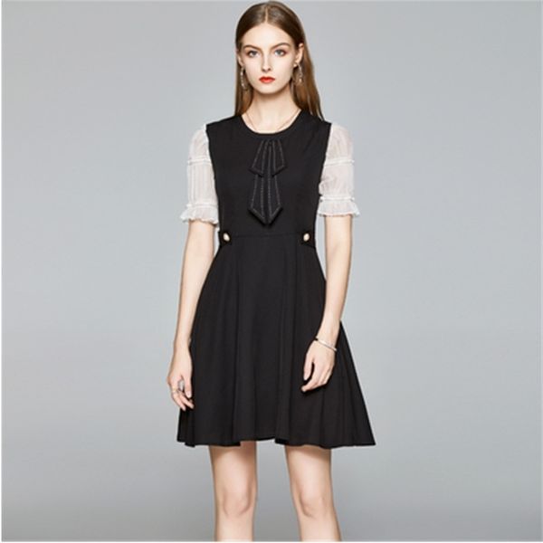 french elegant style women dresses long sleeve tunic patchwork dress casual fashion match girl aduit 210525, Black;gray
french elegant style women dresses long sleeve tunic patchwork dress casual fashion match girl aduit 210525, Black;gray