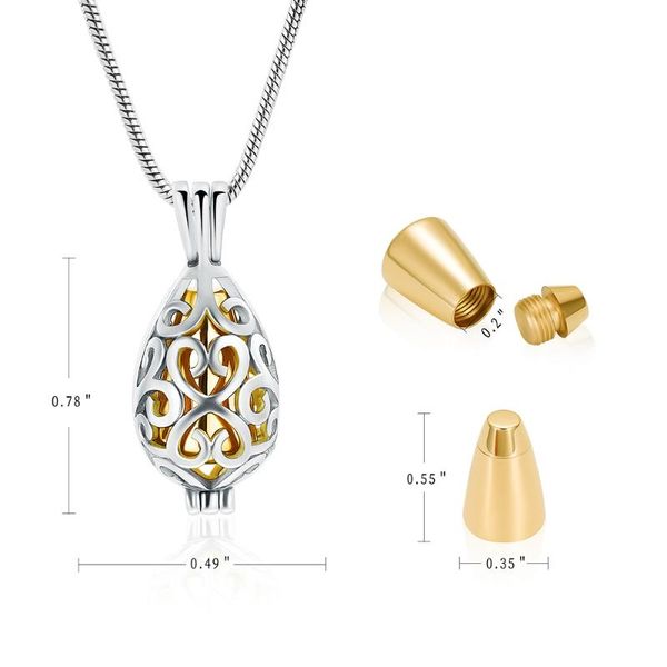 pendant necklaces lkj20002 design cremation jewelry gold angel teardrop locket keep your loved ones ashes safe memorial urn for women, Silver
pendant necklaces lkj20002 design cremation jewelry gold angel teardrop locket keep your loved ones ashes safe memorial urn for women, Silver