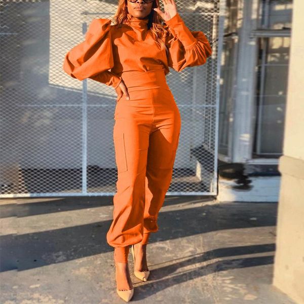 women's two piece pants 2021 women chic suits lanntern sleeve & high waist cargo set streetwear for woman, White
women's two piece pants 2021 women chic suits lanntern sleeve & high waist cargo set streetwear for woman, White