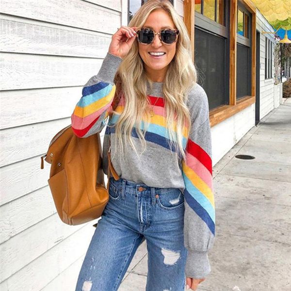 color striped knitted women sweaters 2021 casual autumn winter sweater loose o neck female harajuku knitted pullovers, White;black
color striped knitted women sweaters 2021 casual autumn winter sweater loose o neck female harajuku knitted pullovers, White;black