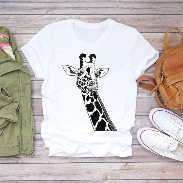 cartoon giraffe short sleeve cute women t shirt fashion 90s print graphic ladies female tee, White
cartoon giraffe short sleeve cute women t shirt fashion 90s print graphic ladies female tee, White