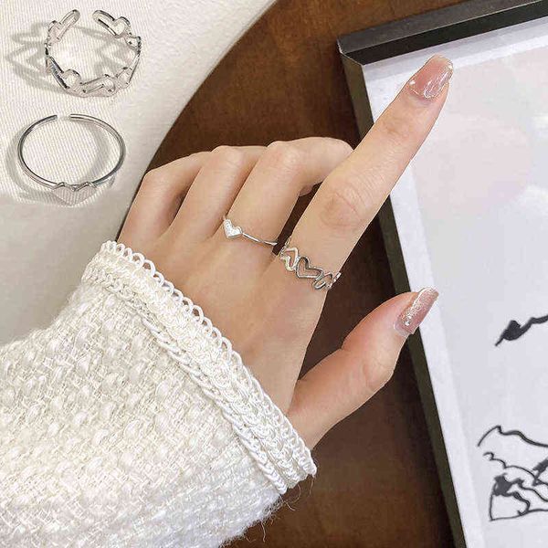 2pcs/set new heart-shaped open ring for women's fashion hollow gold color silver color love heart set ring for women jewelry g1125, Slivery;golden
2pcs/set new heart-shaped open ring for women's fashion hollow gold color silver color love heart set ring for women jewelry g1125, Slivery;golden