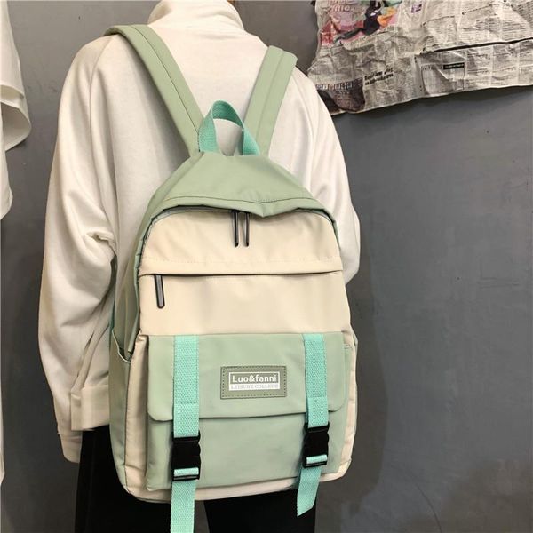 backpack college style junior high school student 2021 fashion contrast casual large capacity computer bag
backpack college style junior high school student 2021 fashion contrast casual large capacity computer bag