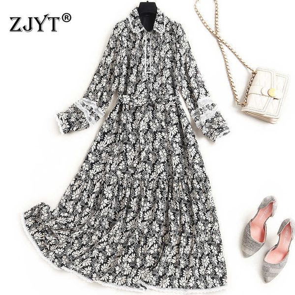 spring elegant robe women fashion runway designers long sleeve floral print chiffon dress vintage casual vestidos 210601, Black;gray
spring elegant robe women fashion runway designers long sleeve floral print chiffon dress vintage casual vestidos 210601, Black;gray