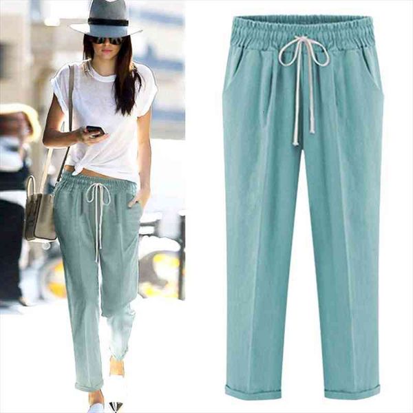 autumn women linen pants summer women harem pants size causal big size trousers -5xl 6xl 7xl black blue khaki, Black;white
