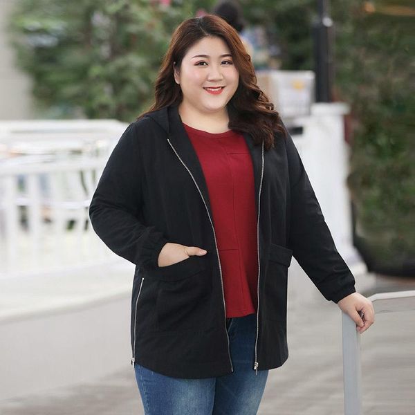 women's trench coats hooded coat 2021 spring autumn korean plus size cardigan solid color ziper windbreaker female outerwear aq203, Tan;black
women's trench coats hooded coat 2021 spring autumn korean plus size cardigan solid color ziper windbreaker female outerwear aq203, Tan;black