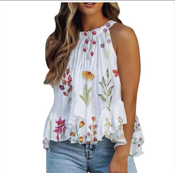 women's blouses & shirts round neck print shirt for women sleeveless casual vintage loose blouse femme streetwear crop 2021, White
women's blouses & shirts round neck print shirt for women sleeveless casual vintage loose blouse femme streetwear crop 2021, White