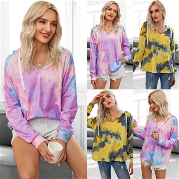 women's hoodies & sweatshirts 2021 fashion tie-dye print women long sleeve v-neck spring autumn slim casual plus size loose jumper, Black
women's hoodies & sweatshirts 2021 fashion tie-dye print women long sleeve v-neck spring autumn slim casual plus size loose jumper, Black