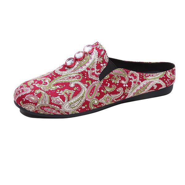 slippers women's flats canvas shoes zapatos de mujer fashion national style printing half and casual muller shoe, Black
slippers women's flats canvas shoes zapatos de mujer fashion national style printing half and casual muller shoe, Black