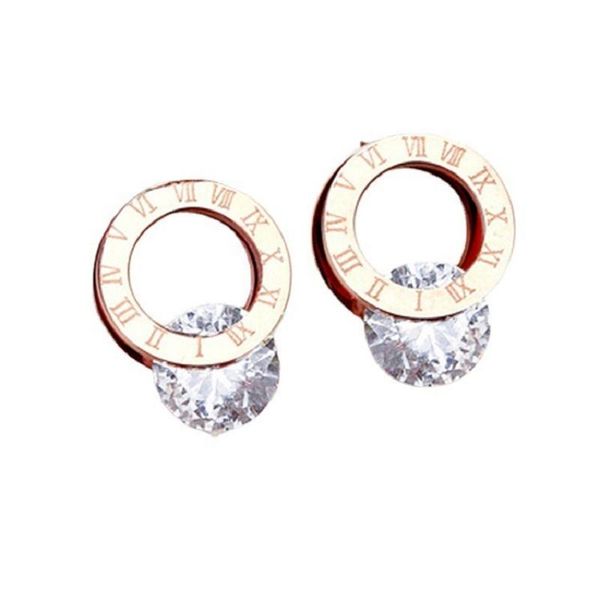 stud potcet korea 2021 fashion trend women's stainless steel roman digital earrings retro jewelry, Golden;silver
stud potcet korea 2021 fashion trend women's stainless steel roman digital earrings retro jewelry, Golden;silver
