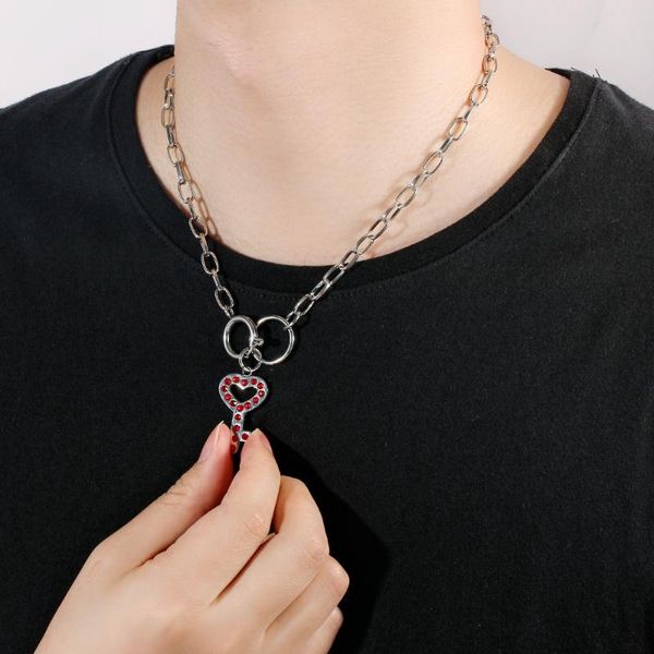 harajuku red crystal igirl key choker necklaces hip hop stainless steel keys pendanty peach heart key shape pendant red rhinesto, Silver
harajuku red crystal igirl key choker necklaces hip hop stainless steel keys pendanty peach heart key shape pendant red rhinesto, Silver