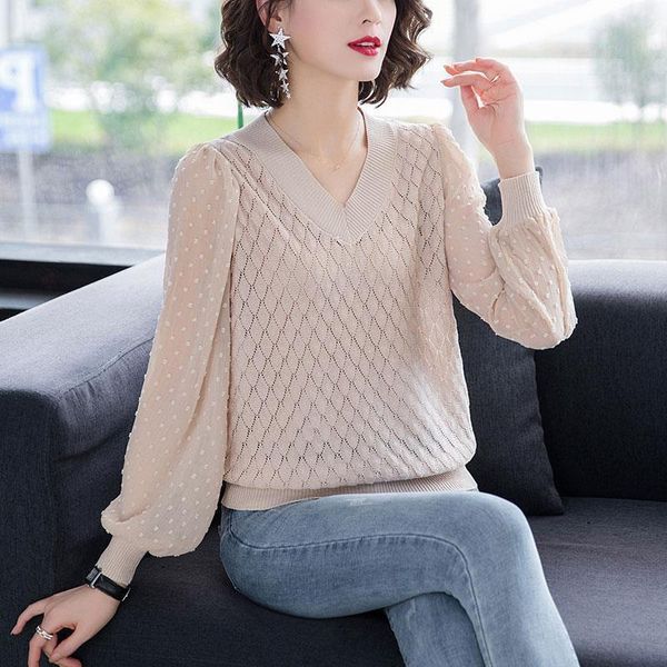 women's sweaters autumn clothes women lantern long sleeve gauze v-neck loose cut out thin 3d basic tunics knitted sweater korean pullov, White;black
women's sweaters autumn clothes women lantern long sleeve gauze v-neck loose cut out thin 3d basic tunics knitted sweater korean pullov, White;black