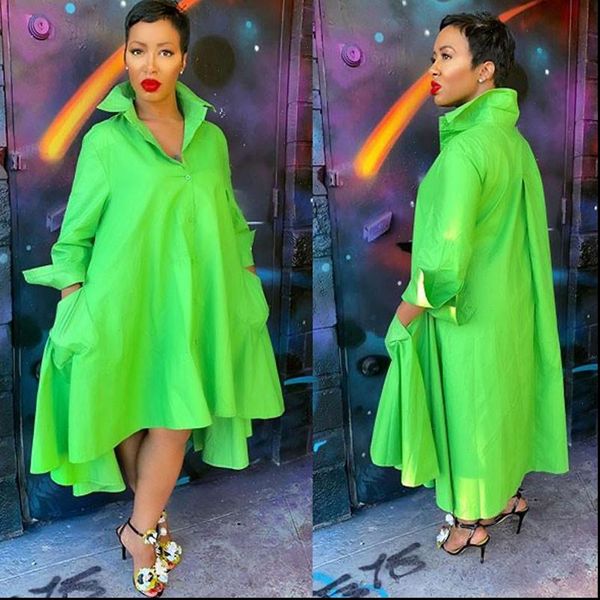 green loose shirt dress women turn down long sleeve oversized dress irregular hem elegant party club button shift dress pockets, Black;gray
green loose shirt dress women turn down long sleeve oversized dress irregular hem elegant party club button shift dress pockets, Black;gray