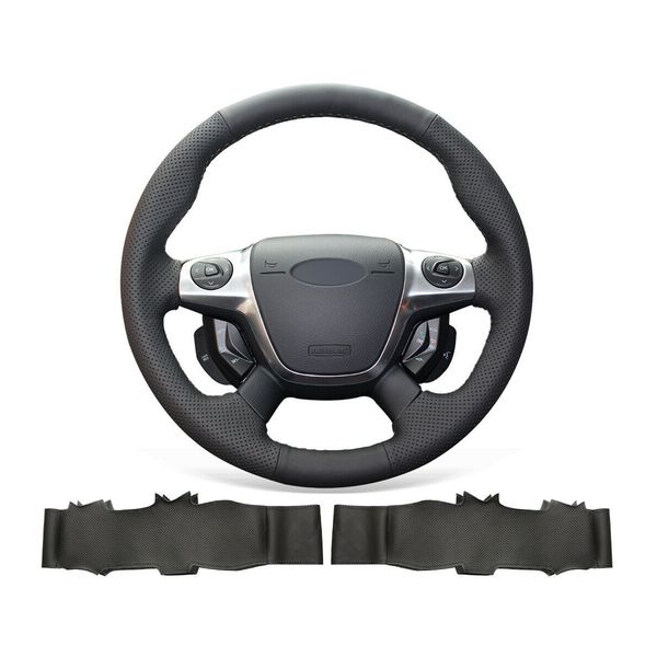 diy hand stitched soft non-slip black leather steering wheel cover for ford focus escape
diy hand stitched soft non-slip black leather steering wheel cover for ford focus escape