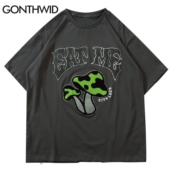 gonthwid tshirts embroidery mushroom patchwork short sleeve tees shirts streetwear hip hop harajuku casual cotton loose 210716, White;black
gonthwid tshirts embroidery mushroom patchwork short sleeve tees shirts streetwear hip hop harajuku casual cotton loose 210716, White;black