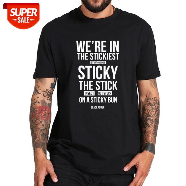 blackadder t shirt quote we're in the stickiest situation since sticky the stick insect got stuck on a sticky bun tshirt eu size #zk7i, White;black
blackadder t shirt quote we're in the stickiest situation since sticky the stick insect got stuck on a sticky bun tshirt eu size #zk7i, White;black