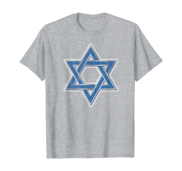 jewish star of david hebrew hanukkah t-shirt iron on effect, White;black