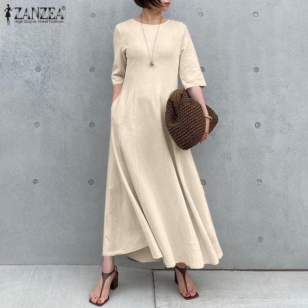 casual dresses holiday female swing vestidos 2021 zanzea fashion maxi dress womens solid o neck robe longue autumn elegant party long, Black;gray
casual dresses holiday female swing vestidos 2021 zanzea fashion maxi dress womens solid o neck robe longue autumn elegant party long, Black;gray