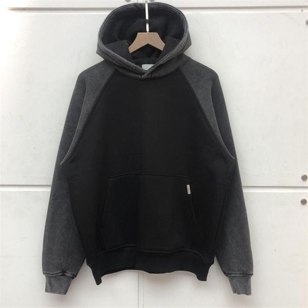 men's jackets patchwork represent hoodie men women black grey splicing blank sweatshirts oversize pullovers, Black;brown
men's jackets patchwork represent hoodie men women black grey splicing blank sweatshirts oversize pullovers, Black;brown