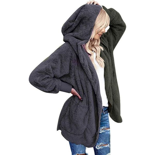 autumn winter female jacket coat casual soft hooded pocket fleece plush warm faux fur fluffy women jackets plus size s-xxl, Black;brown
autumn winter female jacket coat casual soft hooded pocket fleece plush warm faux fur fluffy women jackets plus size s-xxl, Black;brown