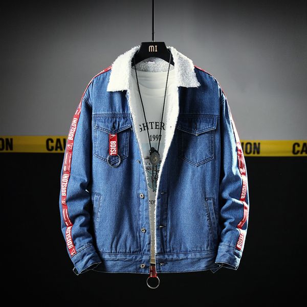 2021 new britnico da moda inverno jaqueta spliced fitas designer grossas quentes jeans hip hop jaquetas bomber homens casacos de fv5r, Black;brown
2021 new britnico da moda inverno jaqueta spliced fitas designer grossas quentes jeans hip hop jaquetas bomber homens casacos de fv5r, Black;brown
