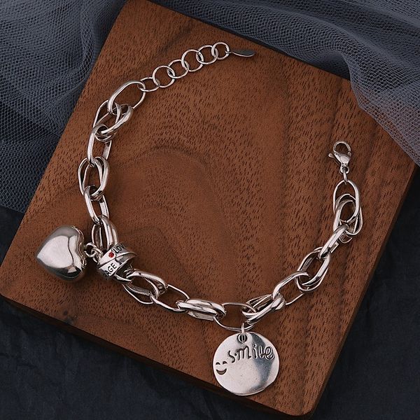 sl0121 19cm stainless steel bracelet smile women chains fashion personality hip-hop charm bracelets jewelry gifts, Golden;silver
sl0121 19cm stainless steel bracelet smile women chains fashion personality hip-hop charm bracelets jewelry gifts, Golden;silver