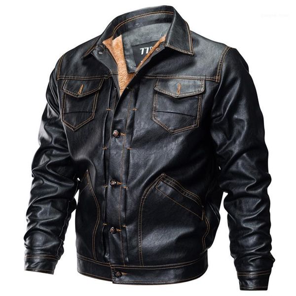 military winter pilot faux mens leather jacket thick warm bomber jackets outwear fleece motorcycle biker coats brand clothing men's fur, Black
military winter pilot faux mens leather jacket thick warm bomber jackets outwear fleece motorcycle biker coats brand clothing men's fur, Black