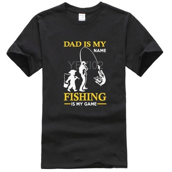 men's funny fishing t-shirt dad is my name fishing is my game shirt gift idea dads father's day, White;black
men's funny fishing t-shirt dad is my name fishing is my game shirt gift idea dads father's day, White;black