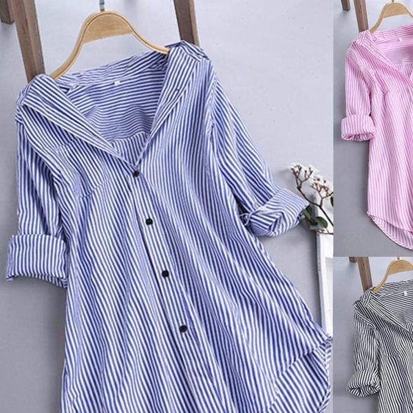 womens blouse shirts holidays summer long sleeve and blouses stripes casual linen beach wear bluzki damskie women ad, White
womens blouse shirts holidays summer long sleeve and blouses stripes casual linen beach wear bluzki damskie women ad, White