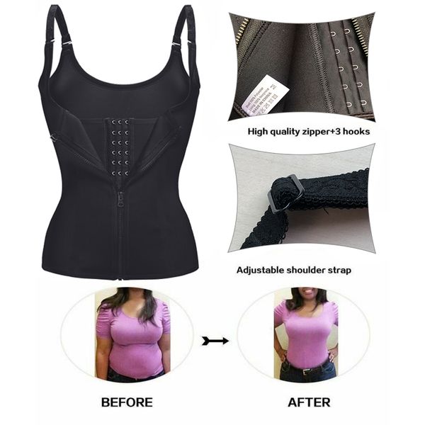 waist trainer zip women body shaper corset workout trimmer sauna sweat vest modeling shapewear adjustable strap compression belt, Black
waist trainer zip women body shaper corset workout trimmer sauna sweat vest modeling shapewear adjustable strap compression belt, Black