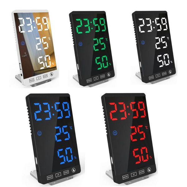 other clocks & accessories creative led digital alarm clock night light hygrometer display mirror k0ab
other clocks & accessories creative led digital alarm clock night light hygrometer display mirror k0ab