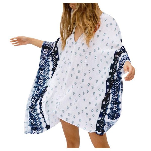 women's swimwear beach blouse v-neck swimsuit sunscreen dress ethnic print skirt women vacat, White;black
women's swimwear beach blouse v-neck swimsuit sunscreen dress ethnic print skirt women vacat, White;black
